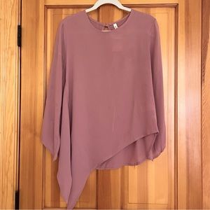 NWT Dusty Rose long sleeve top with side tie shaping, loose small